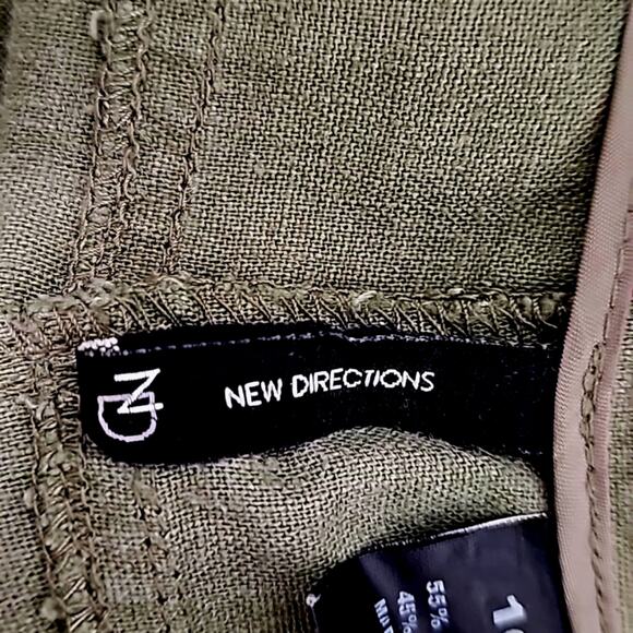 New Direction Women Linen Rayon Zip & Button Closure Tie Waist Pants Size 10 - Picture 8 of 9